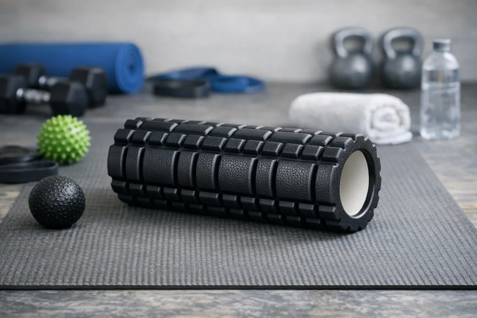 Faszienrolle Uebungen zur Linderung von Muskelkater und Beweglichkeitserhoehung