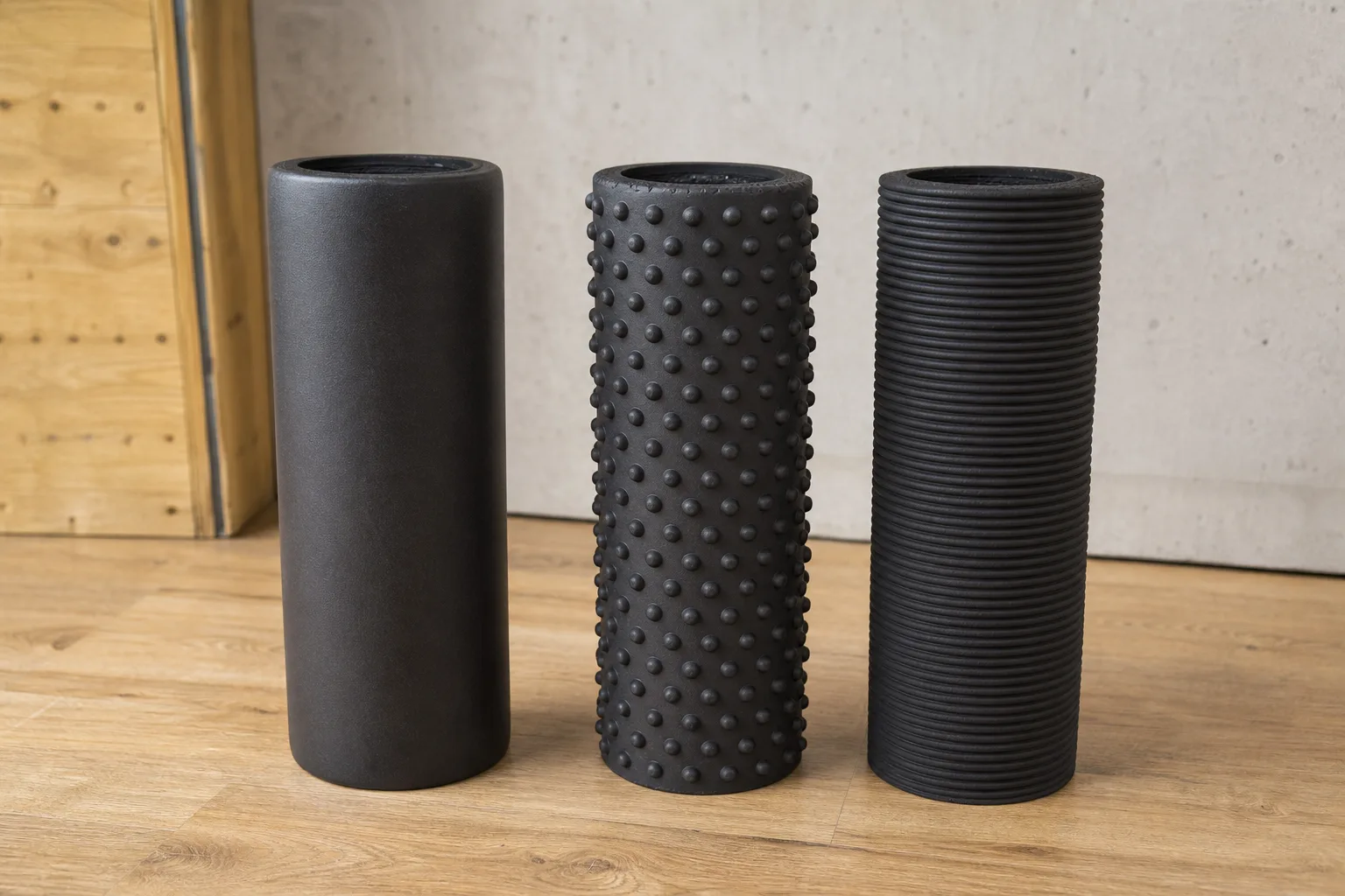 Optimale Oberflaeche fuer DIY Faszienrollen: Glatt, genoppt oder gerillt?